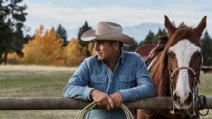 Kevin Costner plays John Dutton, the sixth-generation patriarch of a fictional Montana ranch family, on Paramount’s “Yellowstone” TV series. Photo: Paramount Network